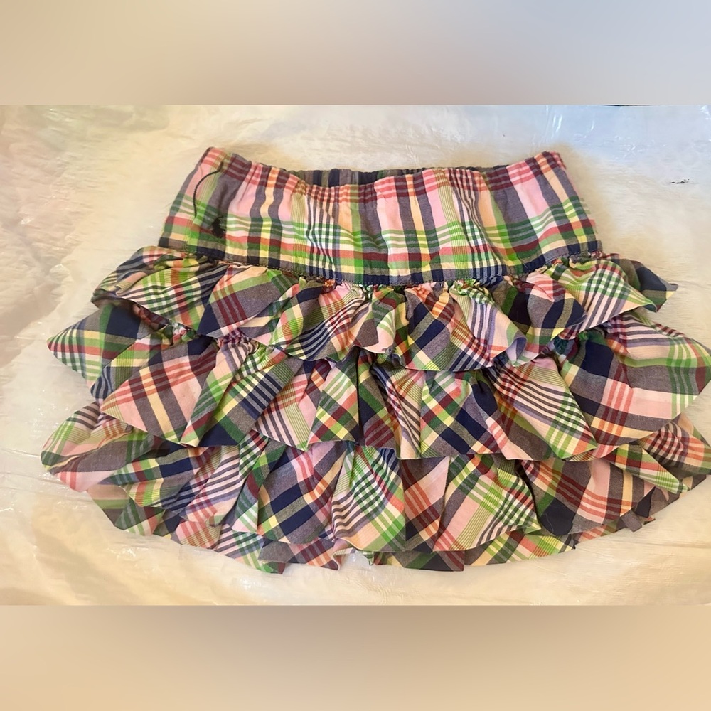 Ralph Lauren PRECIOUS Girls 6Y Plaid Ruffle Skirt